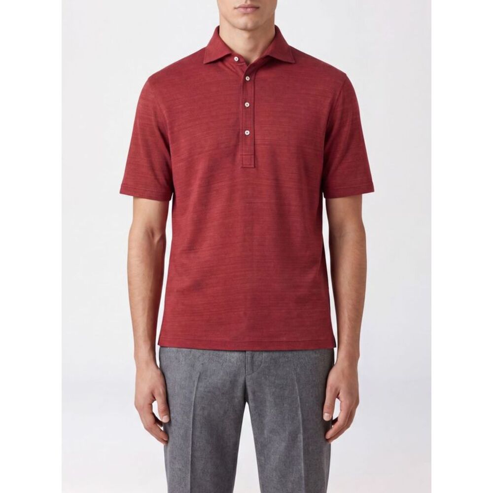 Brunello Cucinelli Polo Shirt Men Burgundy